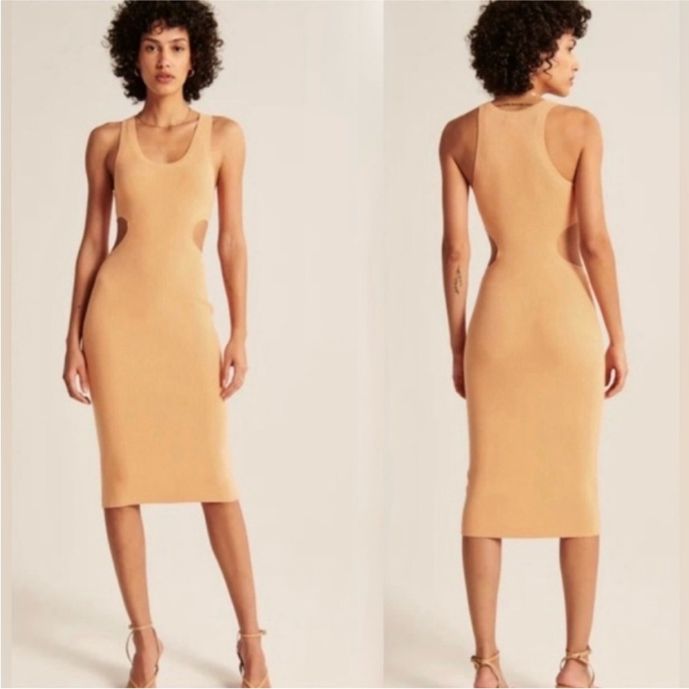 Abercrombie & Fitch Side Cutout Midi Dress